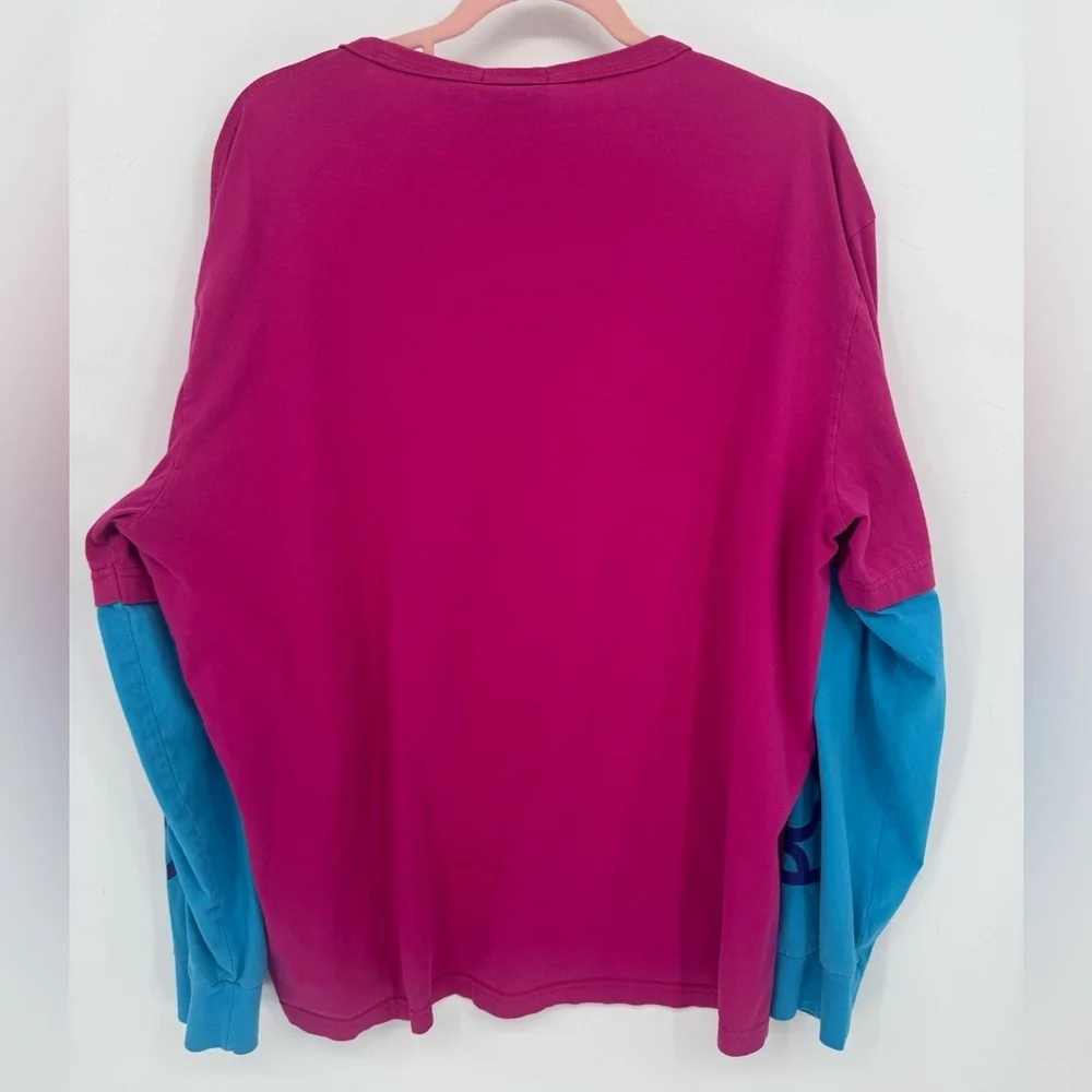 Polo Ralph Lauren Men's Fuchsia and Teal Long Sleeve Top Size XL - Picture 3 of 5